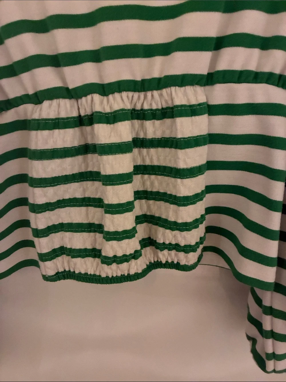 Green and White Striped Long Sleeve Top Maeve by Anthropology - Picture 2 of 4